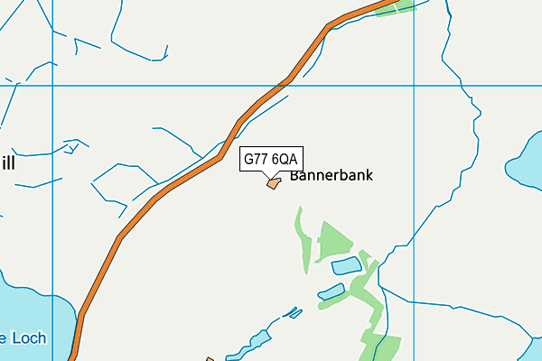 G77 6QA map - OS VectorMap District (Ordnance Survey)