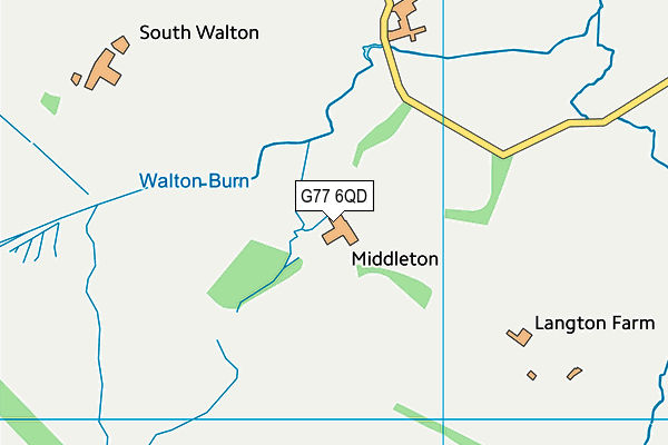 G77 6QD map - OS VectorMap District (Ordnance Survey)