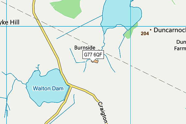 G77 6QF map - OS VectorMap District (Ordnance Survey)