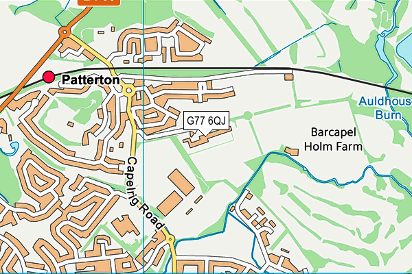 G77 6QJ map - OS VectorMap District (Ordnance Survey)