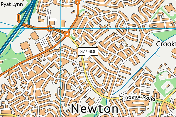 G77 6QL map - OS VectorMap District (Ordnance Survey)