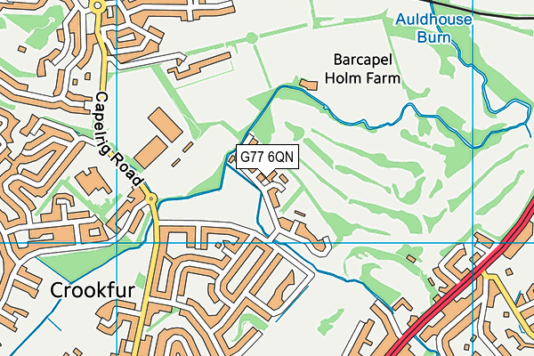 G77 6QN map - OS VectorMap District (Ordnance Survey)