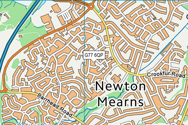 G77 6QP map - OS VectorMap District (Ordnance Survey)