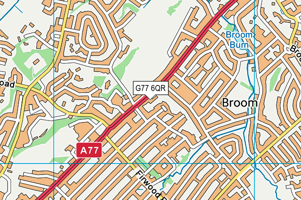 G77 6QR map - OS VectorMap District (Ordnance Survey)