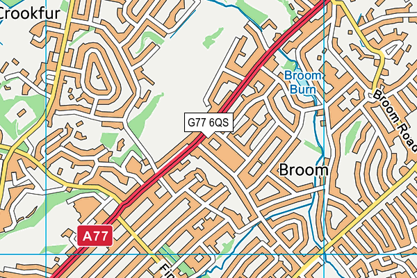 G77 6QS map - OS VectorMap District (Ordnance Survey)