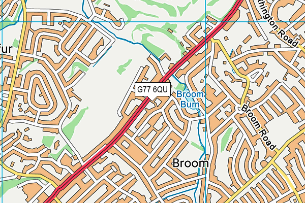 G77 6QU map - OS VectorMap District (Ordnance Survey)