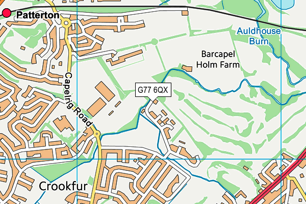 G77 6QX map - OS VectorMap District (Ordnance Survey)