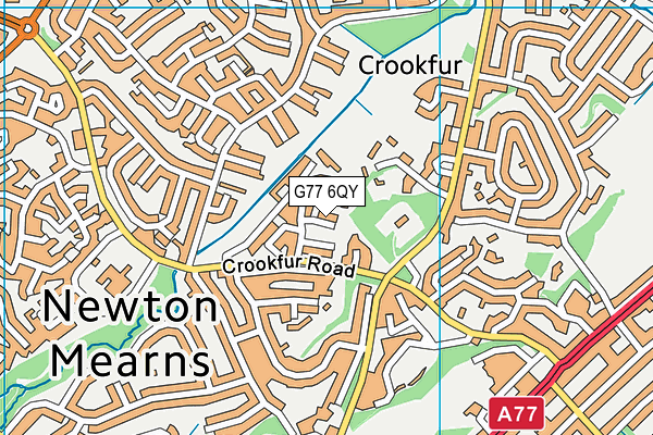 G77 6QY map - OS VectorMap District (Ordnance Survey)