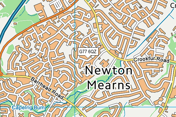 G77 6QZ map - OS VectorMap District (Ordnance Survey)