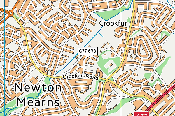 G77 6RB map - OS VectorMap District (Ordnance Survey)