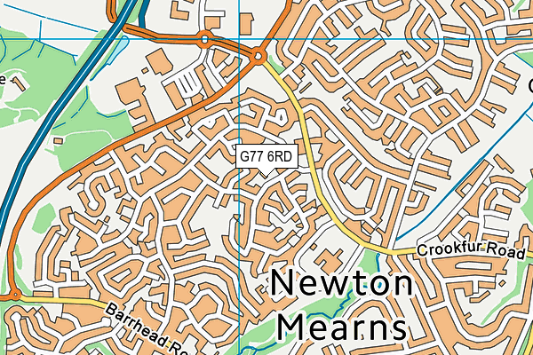 G77 6RD map - OS VectorMap District (Ordnance Survey)