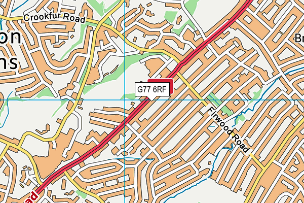 G77 6RF map - OS VectorMap District (Ordnance Survey)