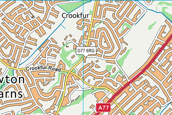 G77 6RG map - OS VectorMap District (Ordnance Survey)