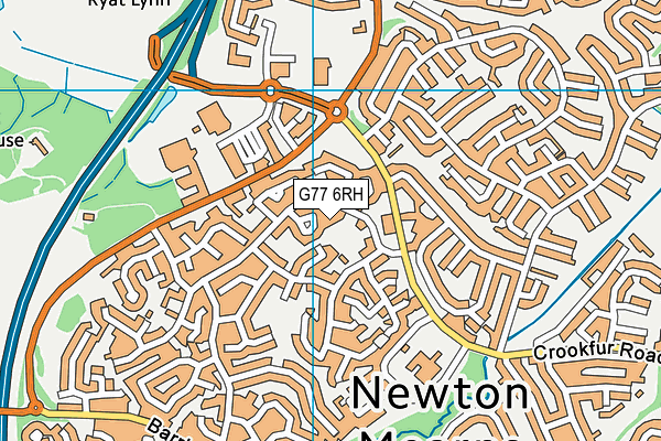 G77 6RH map - OS VectorMap District (Ordnance Survey)