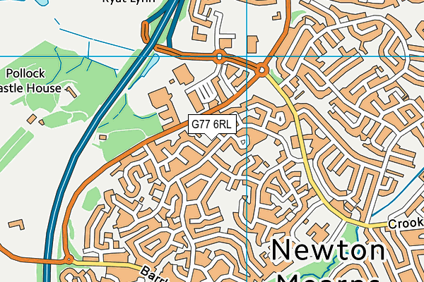 G77 6RL map - OS VectorMap District (Ordnance Survey)