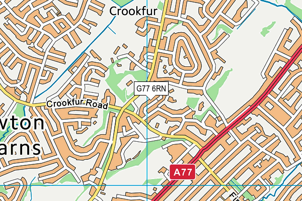 G77 6RN map - OS VectorMap District (Ordnance Survey)