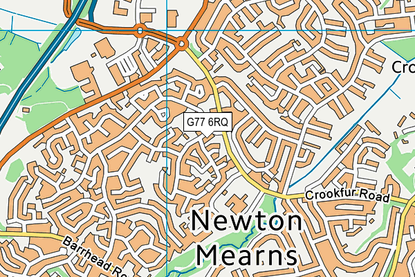 G77 6RQ map - OS VectorMap District (Ordnance Survey)