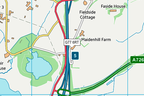 G77 6RT map - OS VectorMap District (Ordnance Survey)