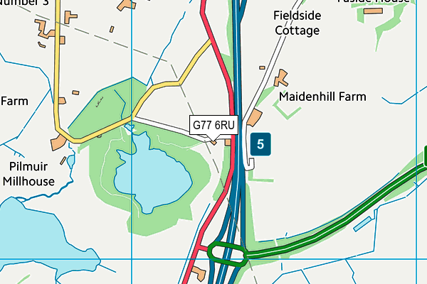 G77 6RU map - OS VectorMap District (Ordnance Survey)