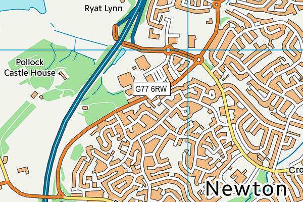 G77 6RW map - OS VectorMap District (Ordnance Survey)