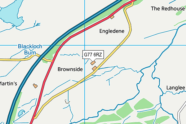 G77 6RZ map - OS VectorMap District (Ordnance Survey)