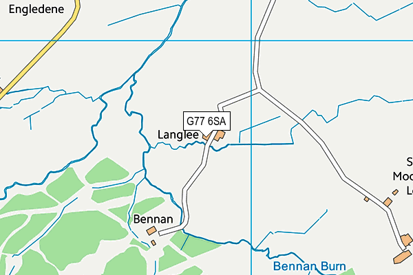 G77 6SA map - OS VectorMap District (Ordnance Survey)