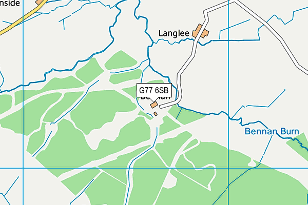 G77 6SB map - OS VectorMap District (Ordnance Survey)