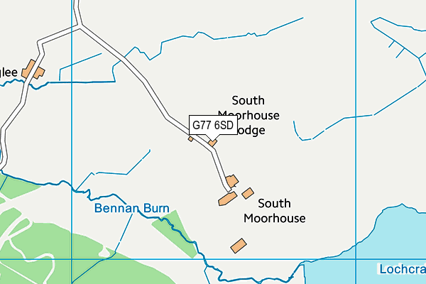 G77 6SD map - OS VectorMap District (Ordnance Survey)