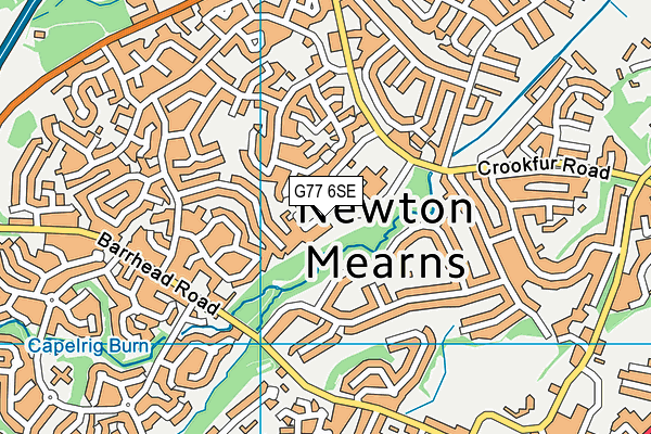 G77 6SE map - OS VectorMap District (Ordnance Survey)