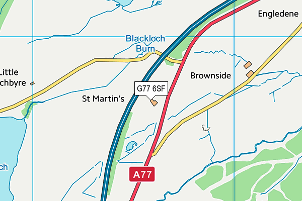 G77 6SF map - OS VectorMap District (Ordnance Survey)