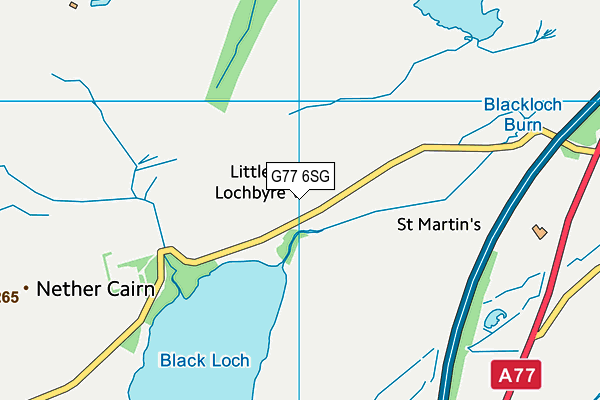 G77 6SG map - OS VectorMap District (Ordnance Survey)