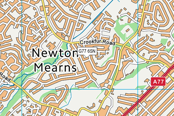 G77 6SN map - OS VectorMap District (Ordnance Survey)