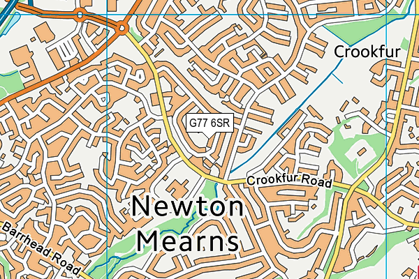 G77 6SR map - OS VectorMap District (Ordnance Survey)