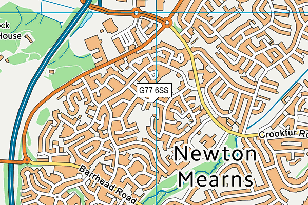 G77 6SS map - OS VectorMap District (Ordnance Survey)