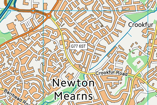 G77 6ST map - OS VectorMap District (Ordnance Survey)