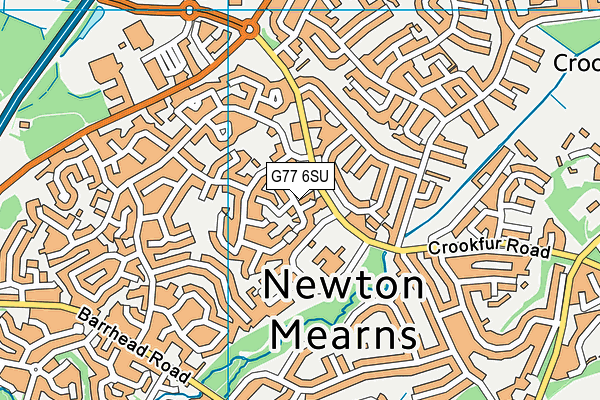 G77 6SU map - OS VectorMap District (Ordnance Survey)