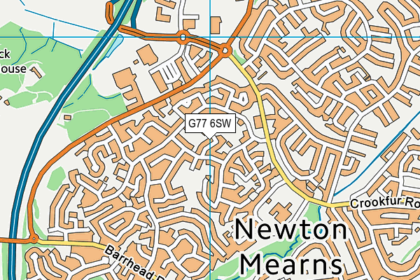 G77 6SW map - OS VectorMap District (Ordnance Survey)