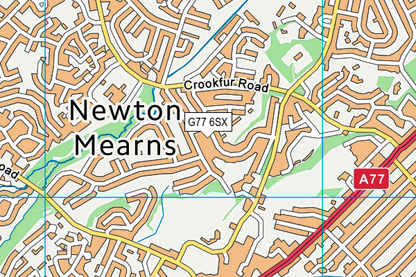 G77 6SX map - OS VectorMap District (Ordnance Survey)