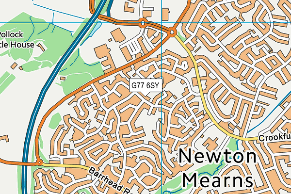 G77 6SY map - OS VectorMap District (Ordnance Survey)