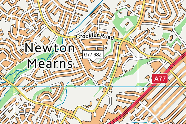 G77 6SZ map - OS VectorMap District (Ordnance Survey)