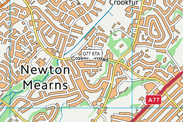 G77 6TA map - OS VectorMap District (Ordnance Survey)