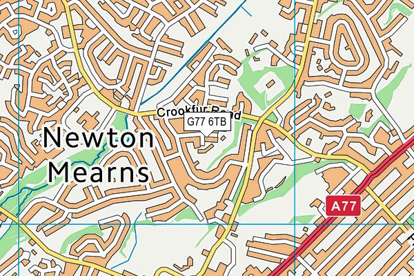 G77 6TB map - OS VectorMap District (Ordnance Survey)