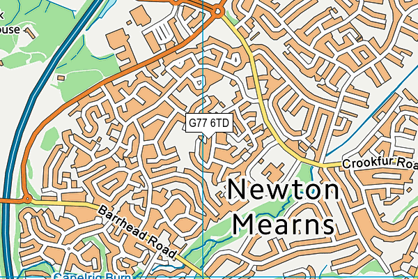 G77 6TD map - OS VectorMap District (Ordnance Survey)