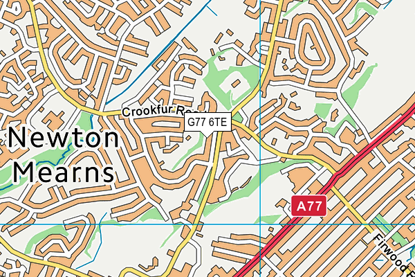 G77 6TE map - OS VectorMap District (Ordnance Survey)