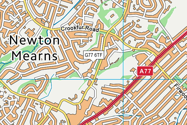 G77 6TF map - OS VectorMap District (Ordnance Survey)