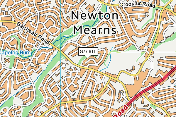 G77 6TL map - OS VectorMap District (Ordnance Survey)