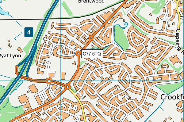 G77 6TQ map - OS VectorMap District (Ordnance Survey)