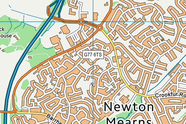 G77 6TS map - OS VectorMap District (Ordnance Survey)