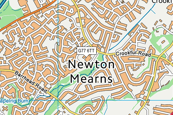 G77 6TT map - OS VectorMap District (Ordnance Survey)