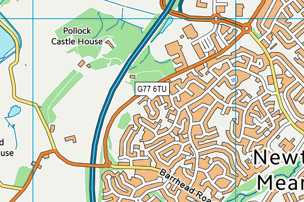 G77 6TU map - OS VectorMap District (Ordnance Survey)